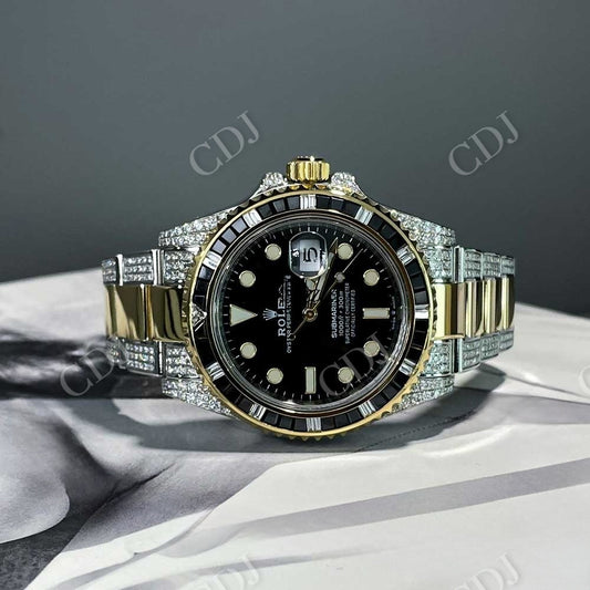 Rolex Moissanite Diamond Luxury Wrist Watch customdiamjewel