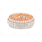 14k Rose Gold Emerald & Round Diamond Men's Eternity Band hip hop jewelry CustomDiamJewel