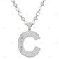 Alphabet Letter Round Cut Diamond Custom Pendant hip hop jewelry CustomDiamJewel