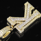 1.5" 1.5CTW Full Iced Out Natural Diamond Initial K Letter Pendant CustomDiamJewel