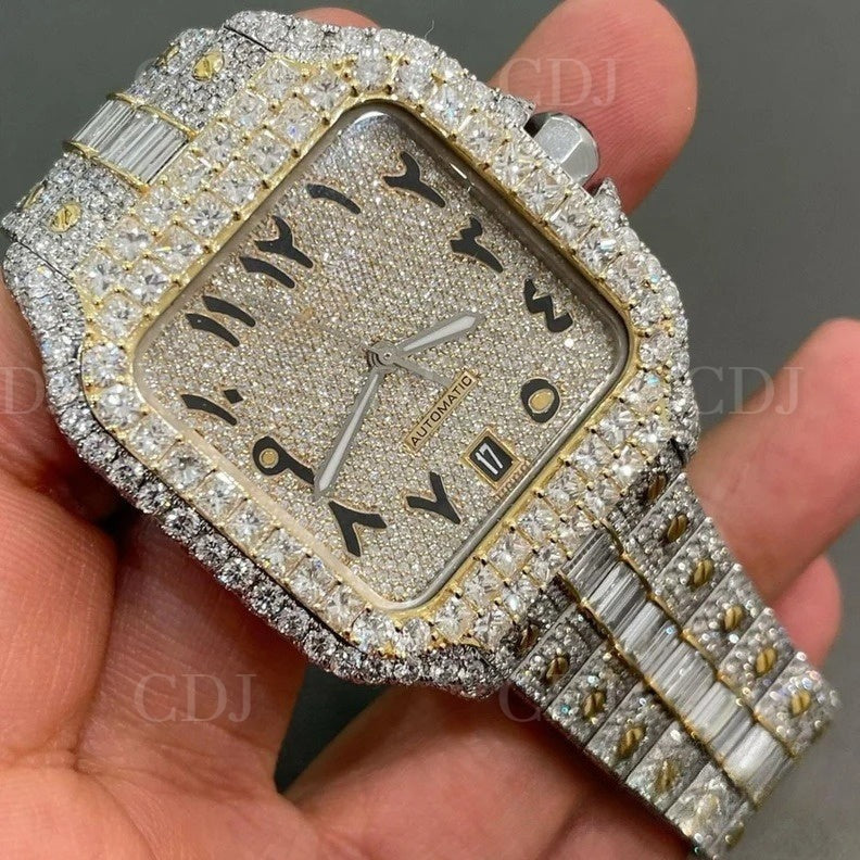 Factory Wholesale High Quality Luxury Hip Hop Cartier Watch customdiamjewel