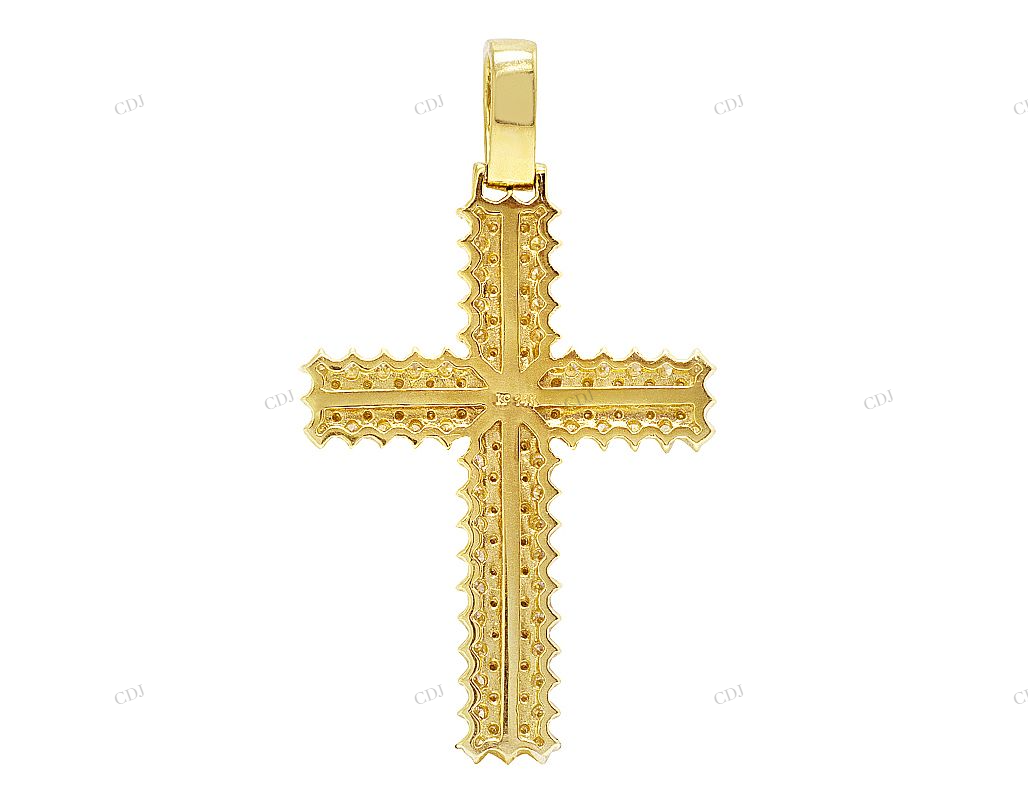 2.5 Inch Bust Down Cross 14K Gold Pendant hip hop jewelry CustomDiamJewel