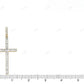 10K Yellow Gold 2.9 Inch Lab Grown Diamond Cross Pendant Hip Hop Pendent customdiamjewel
