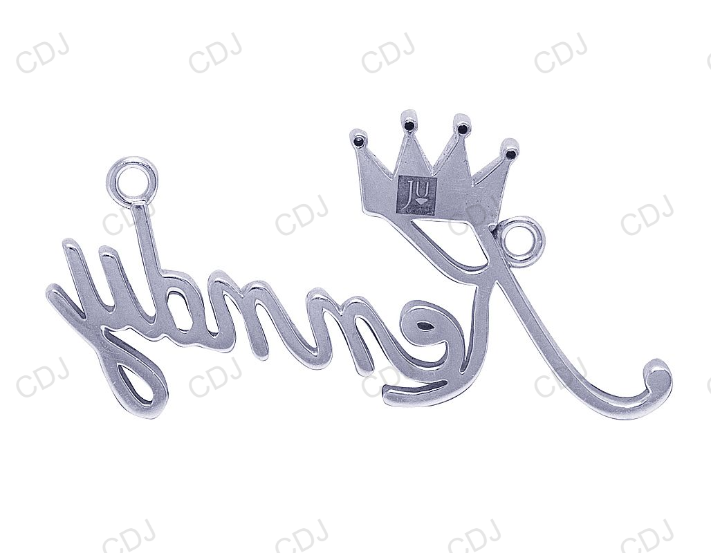 925 Silver Iced Out Custom Name Pendant hip hop jewelry CustomDiamJewel