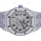 White Stainless Steel Moissanite Diamond AP Watch customdiamjewel
