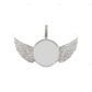 1.50 CTW Diamond Angel Wings Circle Custom Photo Pendant hip hop jewelry customdiamjewel