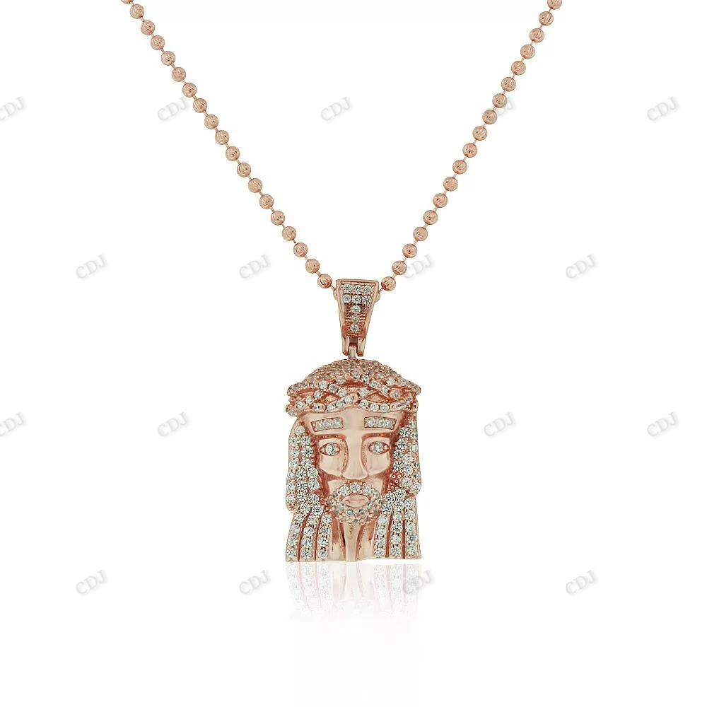 Luxury Sterling Silver Moissanite Jesus Pendant hip hop jewelry CustomDiamJewel