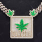 New Style Square DLAVIDA Letter Enamel Green Paint Pendant hip hop jewelry CustomDiamJewel   