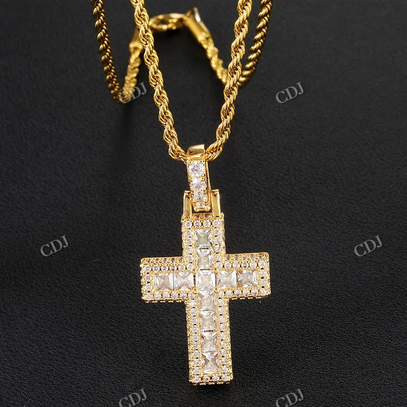Cross Design Diamond Hip Hop pendant For Men hip hop jewelry CustomDiamJewel