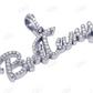 925 Silver Iced Out Custom Name Pendant hip hop jewelry CustomDiamJewel