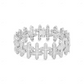 East West Moissanite Cross Pendant in 18k Gold CustomDiamJewel
