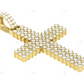 2.5 Inch Bust Down Cross 14K Gold Pendant hip hop jewelry CustomDiamJewel