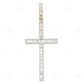10K Yellow Gold 2.9 Inch Lab Grown Diamond Cross Pendant Hip Hop Pendent customdiamjewel