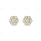 0.20CT Yellow Gold Flower Bezel Set Stud Earrings Stud earrings CustomDiamJewel