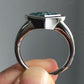 Unique Sterling Silver Solitaire Moissanite Ring
