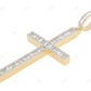 10K Yellow Gold 2.9 Inch Lab Grown Diamond Cross Pendant Hip Hop Pendent customdiamjewel