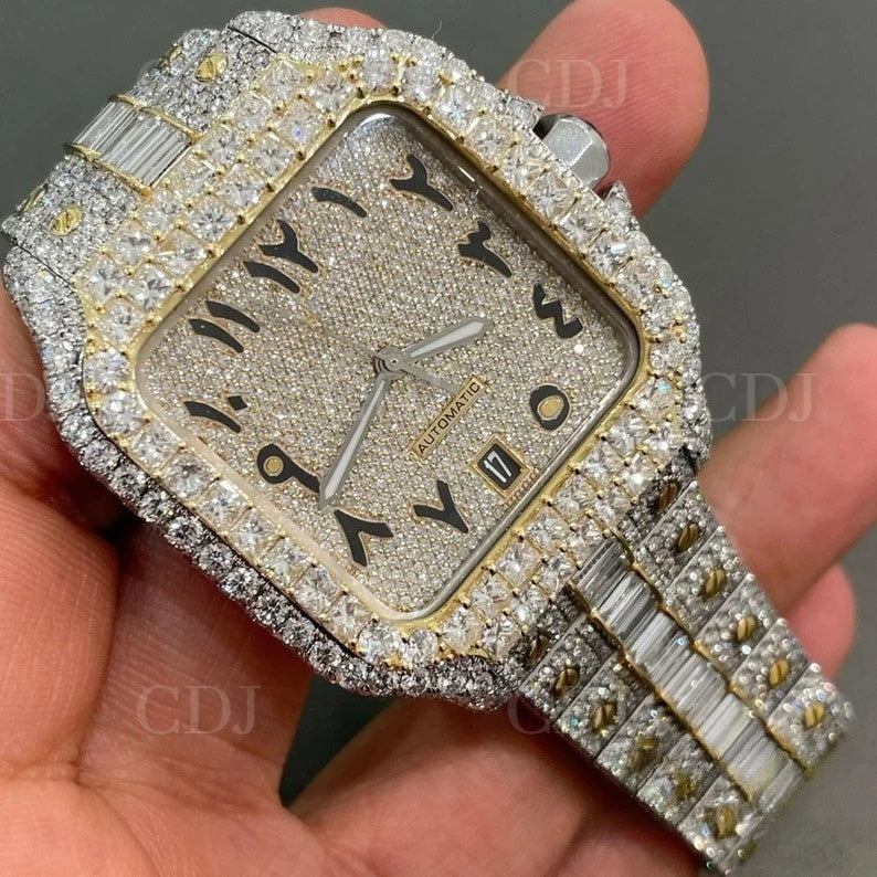 Factory Wholesale High Quality Luxury Hip Hop Cartier Watch customdiamjewel