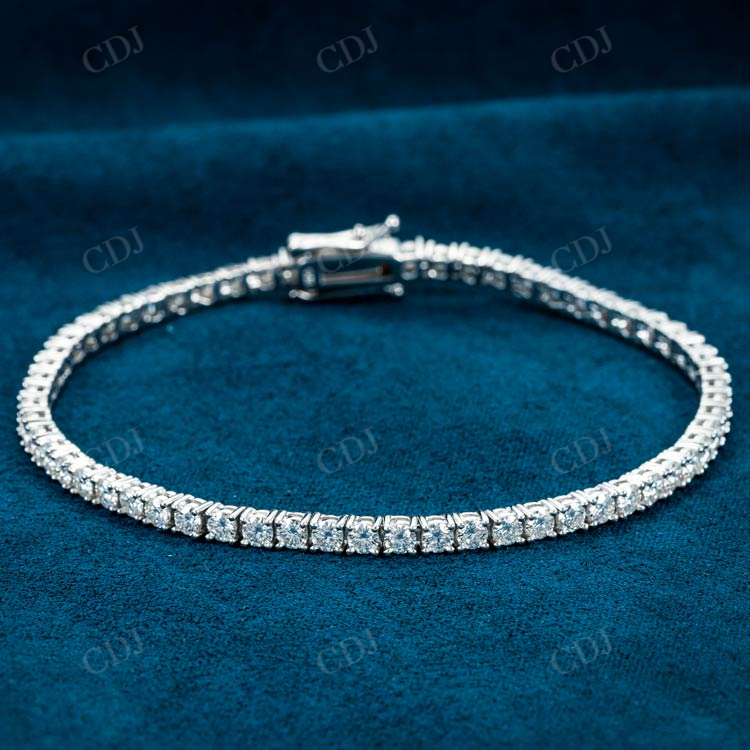 3mm Diamond Cuban Link Bracelet In Gold hip hop jewelry customdiamjewel   