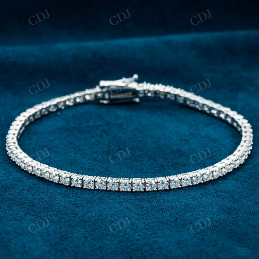 3mm Diamond Cuban Link Bracelet In Gold hip hop jewelry customdiamjewel   