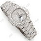Handmade Moissanite Studded Chrono Moissanite Bust Down Watch customdiamjewel