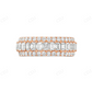 14k Rose Gold Emerald & Round Diamond Men's Eternity Band hip hop jewelry CustomDiamJewel
