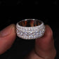 Lab Grown Diamond 18K Gold Men's Bold Wedding Band hip hop jewelry CustomDiamJewel