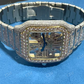 Two Tone Iced Out Diamond Skeleton Watch For Men customdiamjewel