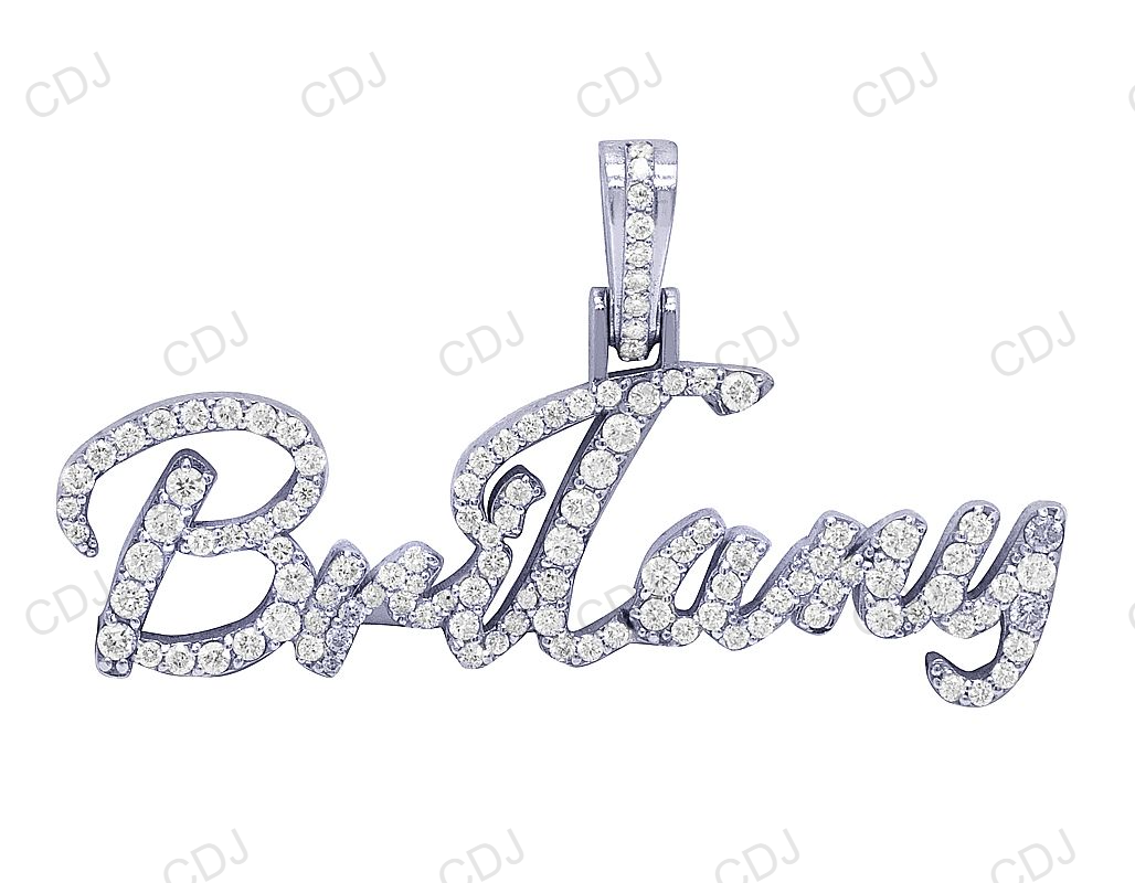 925 Silver Iced Out Custom Name Pendant hip hop jewelry CustomDiamJewel