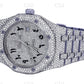 White Stainless Steel Moissanite Diamond AP Watch customdiamjewel