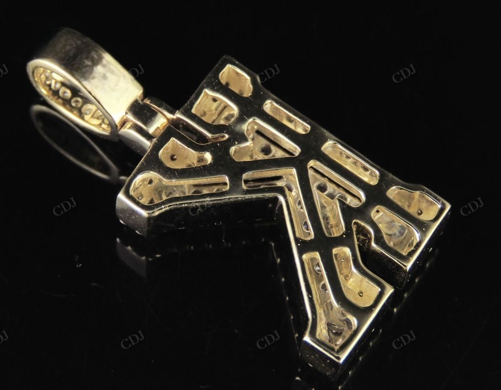 1.5" 1.5CTW Full Iced Out Natural Diamond Initial K Letter Pendant CustomDiamJewel