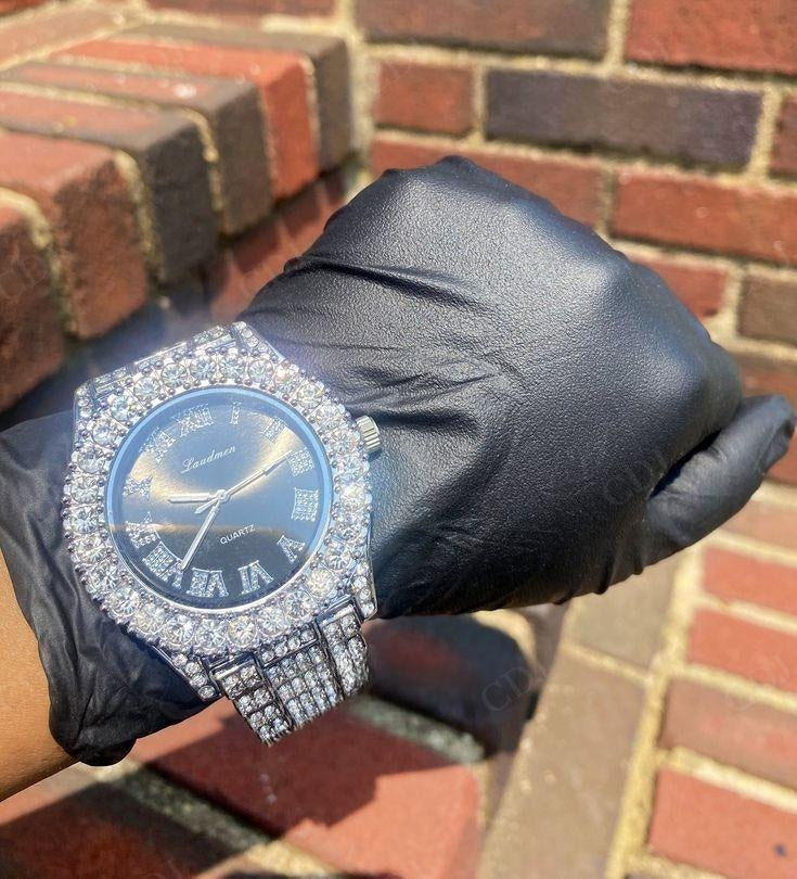 Hip Hop Men's Handmade Natural Diamond Watch