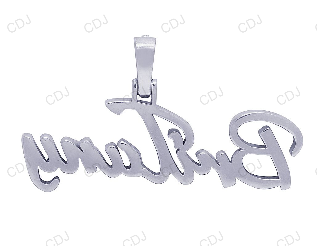 925 Silver Iced Out Custom Name Pendant hip hop jewelry CustomDiamJewel