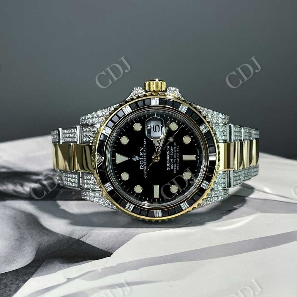 Rolex Moissanite Diamond Luxury Wrist Watch customdiamjewel