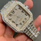 New Tester Pass Vvs Moissanite Diamond Fully Iced Out Cartier Watch customdiamjewel