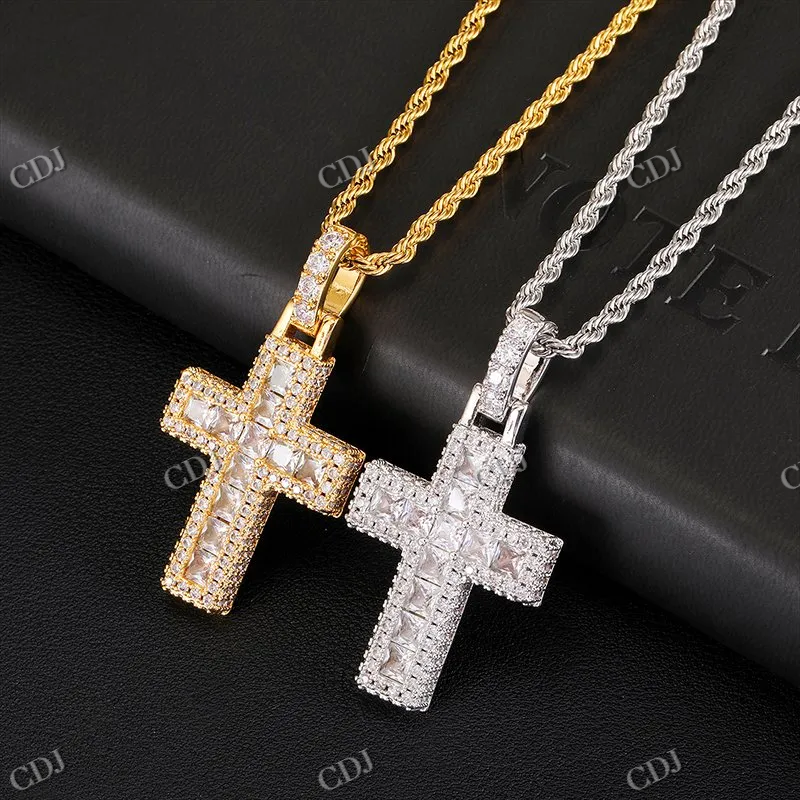 Cross Design Diamond Hip Hop pendant For Men hip hop jewelry CustomDiamJewel