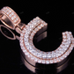 1.35 CT 1.5" 14K Gold Natural Diamond C Letter Pendant CustomDiamJewel