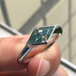 Unique Sterling Silver Solitaire Moissanite Ring