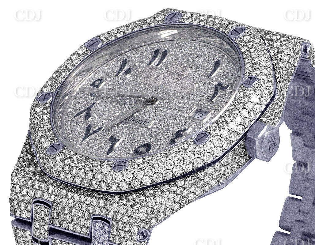 Men's Natural Diamond Watch AP Royal Oak 41MM Arabic Dial Diamond Watch Manufacturer and Supplier in India 33.00 CTW (Approx)