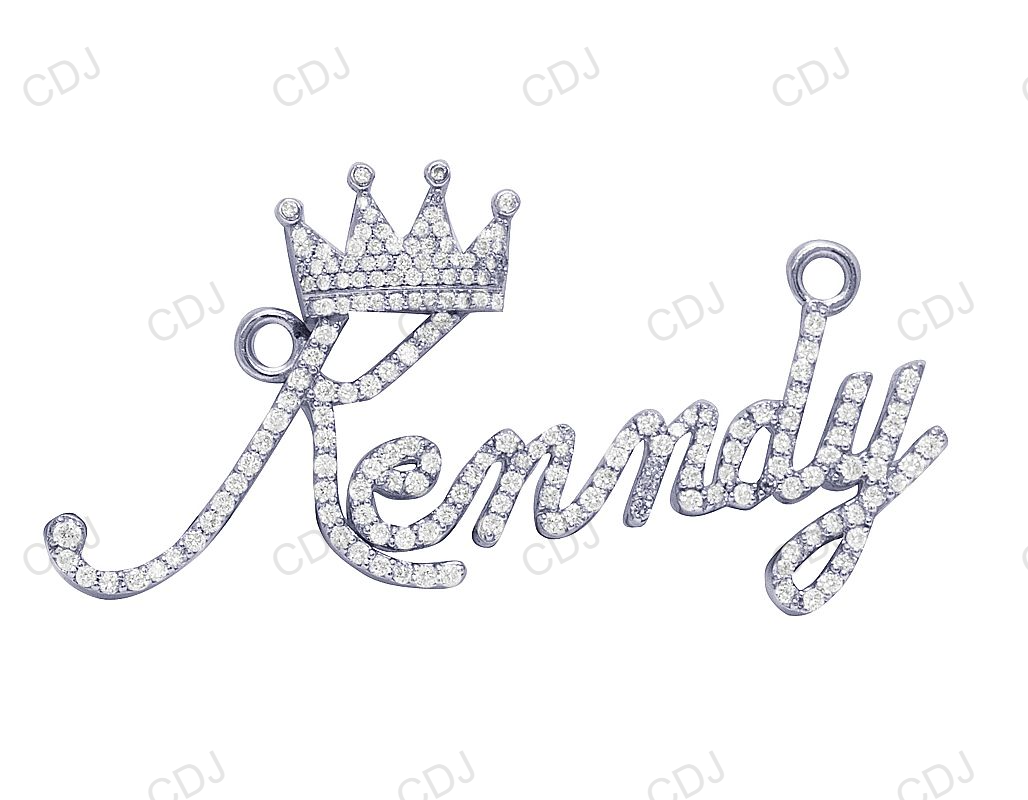 925 Silver Iced Out Custom Name Pendant hip hop jewelry CustomDiamJewel