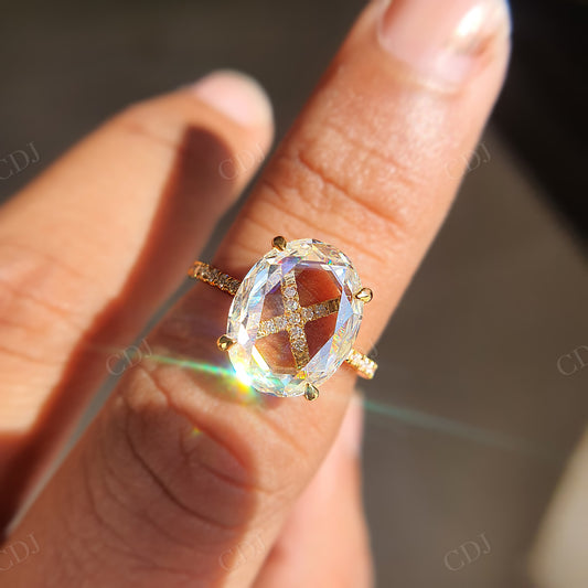 3.00 CT Portrait Cut Moissanite Diamond Ring