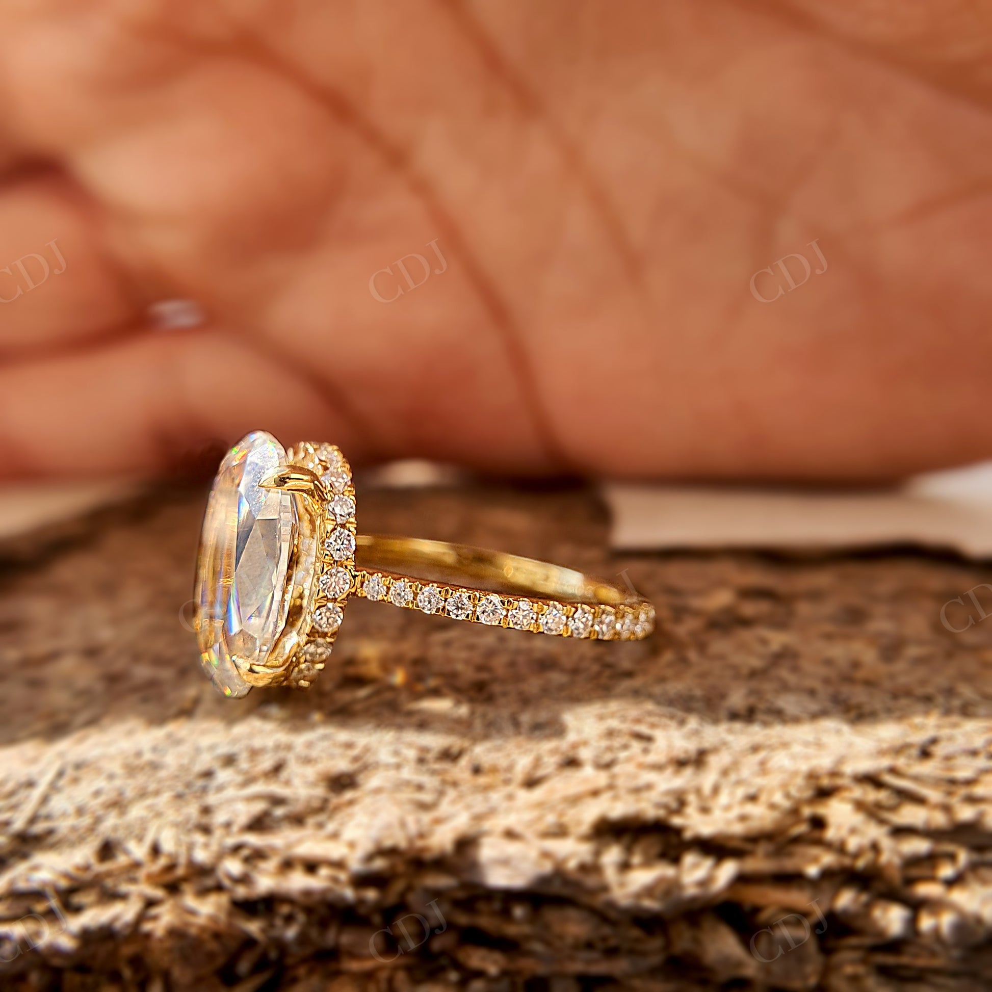 3.00 CT Portrait Cut Moissanite Diamond Ring  customdiamjewel   