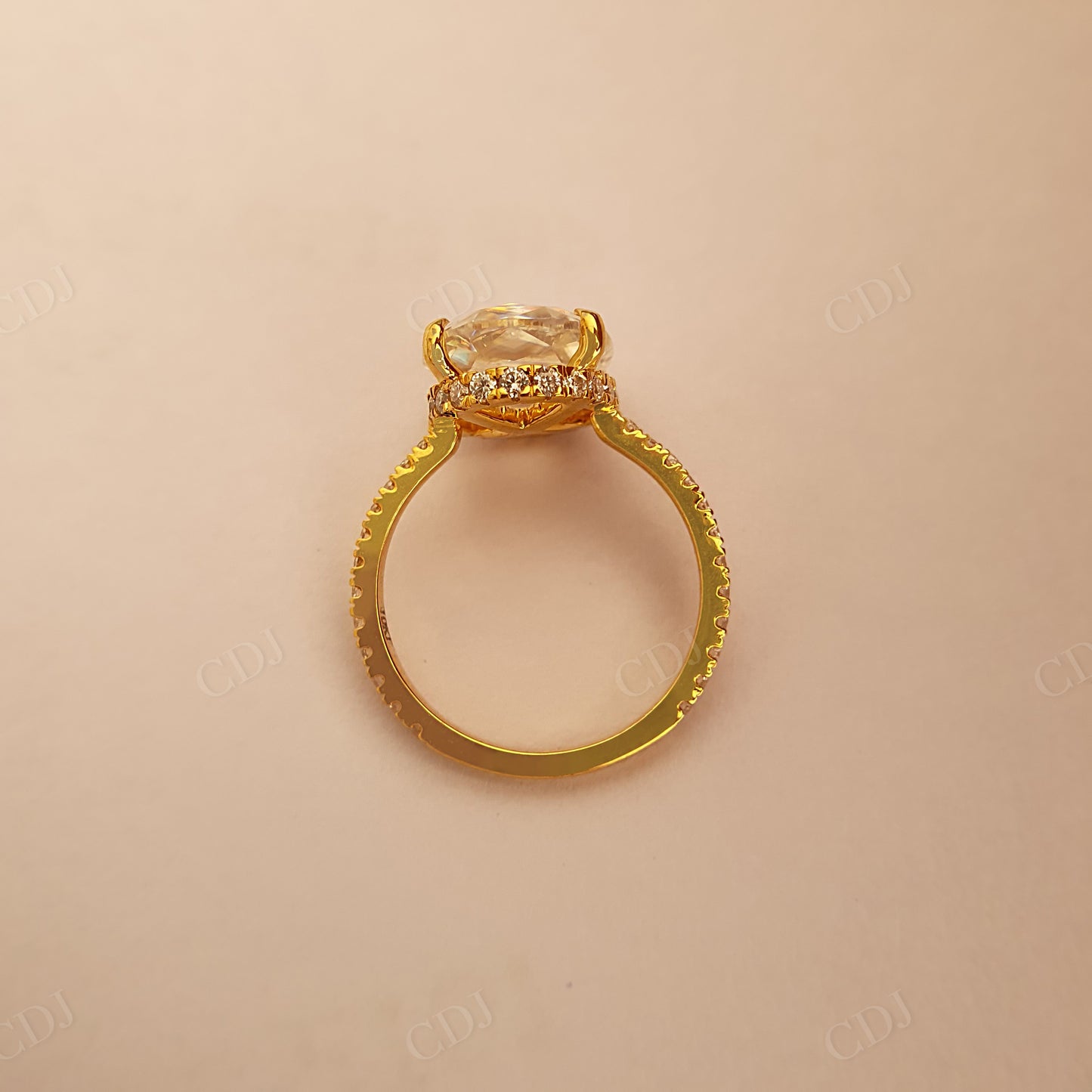 3.00 CT Portrait Cut Moissanite Diamond Ring  customdiamjewel   