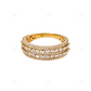 High Quality Baguette and Round Cut Moissanite Ring hip hop jewelry customdiamjewel