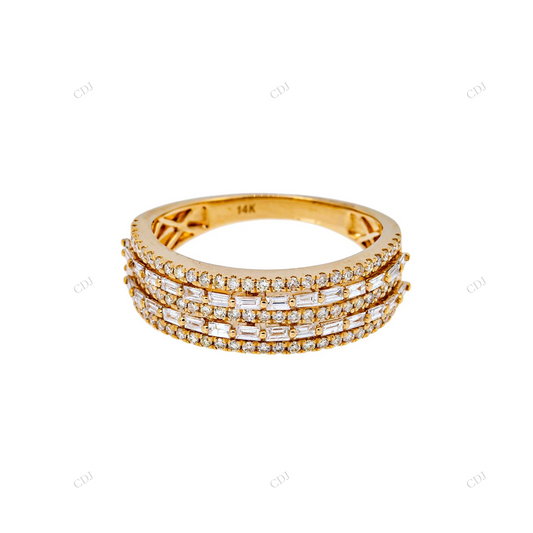 High Shine Baguette & Pavé Moissanite Ring hip hop jewelry customdiamjewel