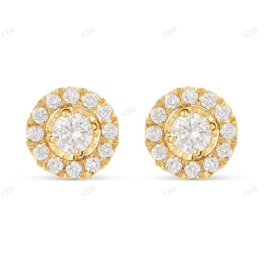 14k Gold Cluster Diamond Stud Earrings Stud earrings CustomDiamJewel