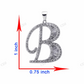Sterling Silver B Letter Moissanite Pendant hip hop jewelry CustomDiamJewel