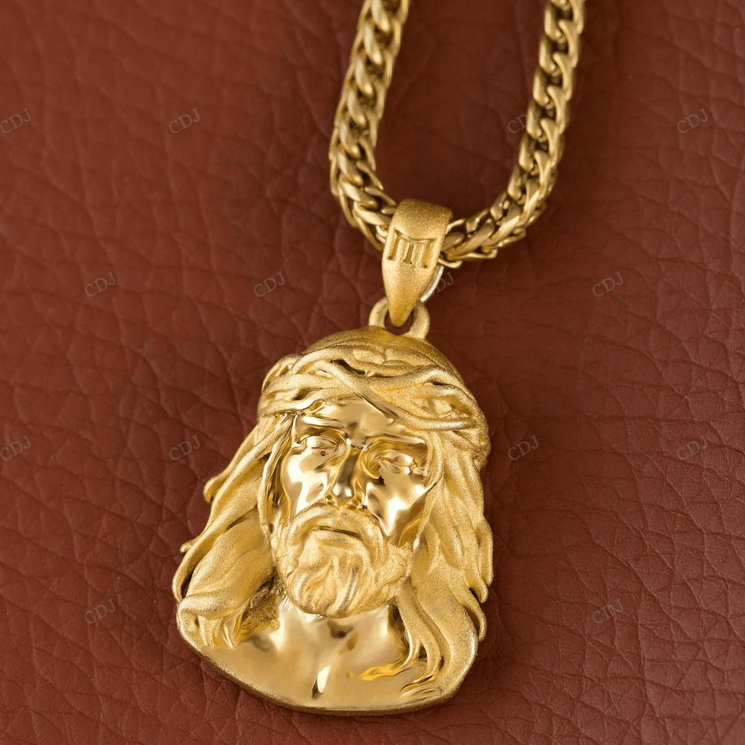 Hip Hop Gold Plated Luxury Jesus Pendant hip hop jewelry CustomDiamJewel