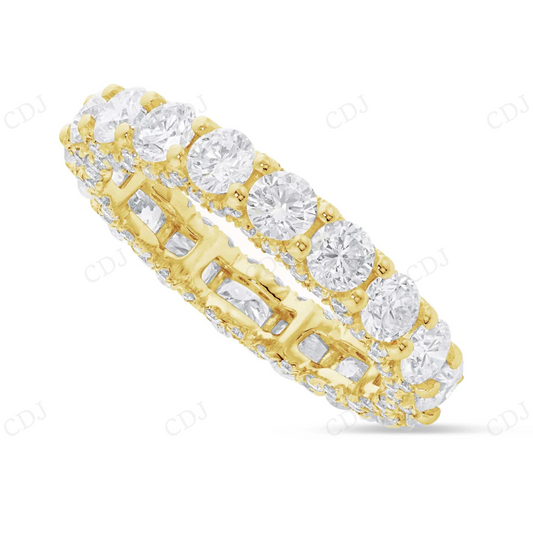 18Kt Gold Thick Band Moissanite Full Eternity Women Band Ring hip hop jewelry CustomDiamJewel