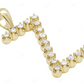 1" 10K Gold 1 Row Natural Diamond Initial Letter Z Pendant CustomDiamJewel