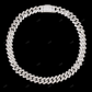 925 Sterling Silver Moissanite Cuban Link Chain For Gift CustomDiamJewel